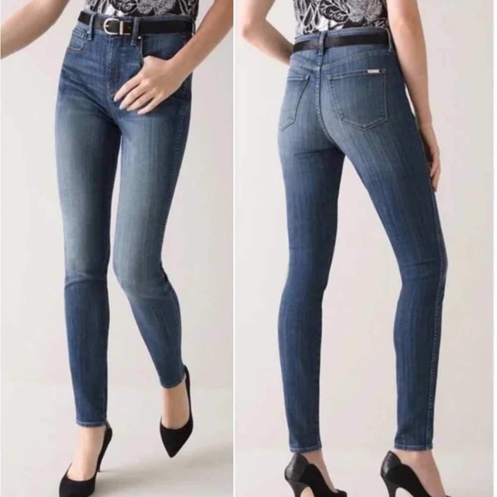 WHBM Extra High-Rise Skinny Jeans, Medium Wash